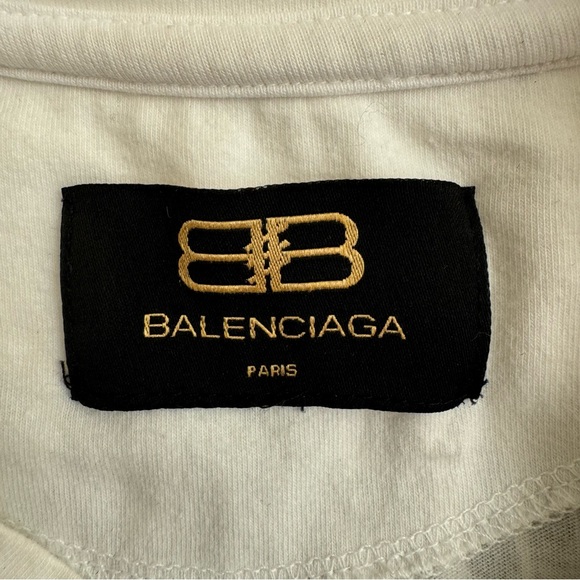 •Balenciaga B Flame Logo T-Shirt Unisex Size M - Picture 4 of 9